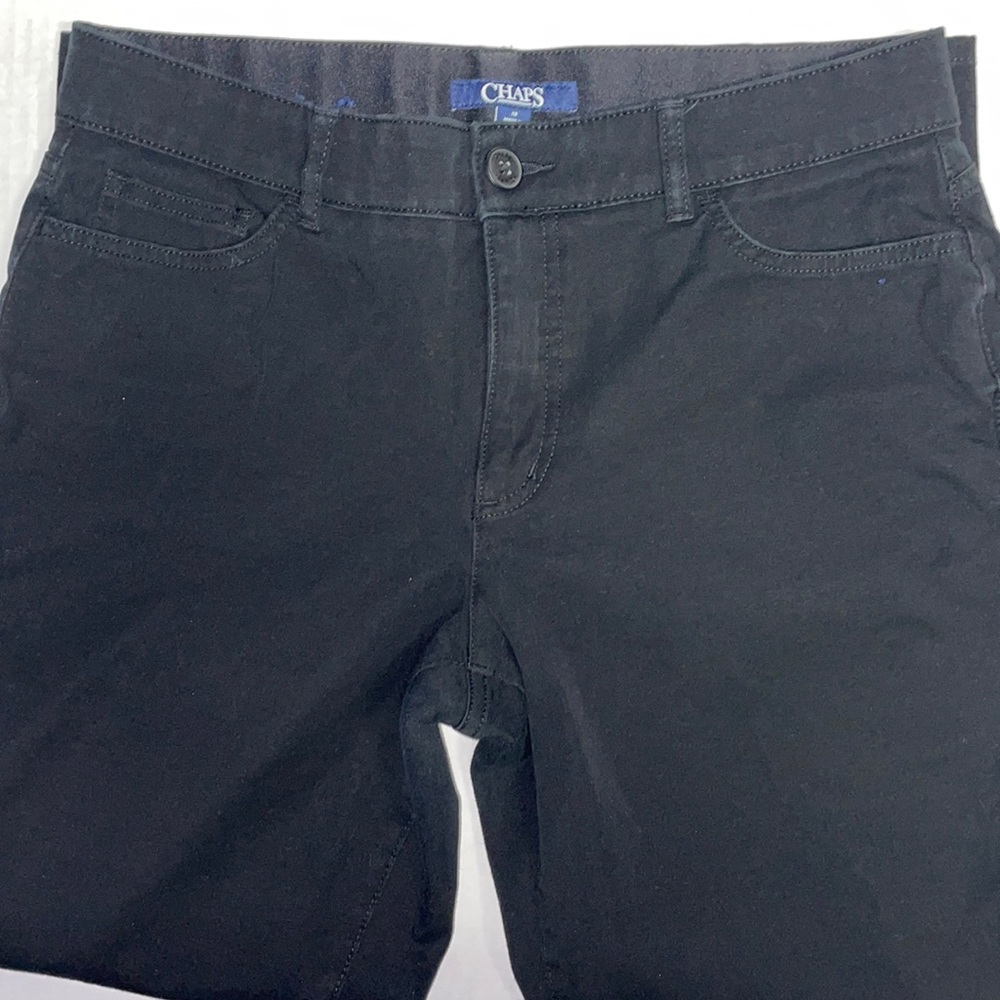 Chaps Straight Leg Black Jean - Size 12 - Picture 4 of 7